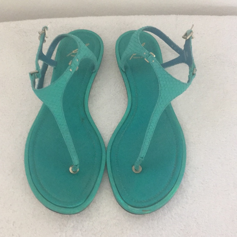 Brian Atwood  turquoise sandal